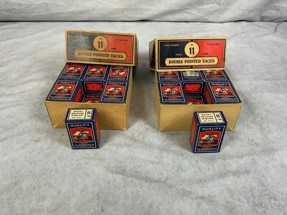 Holland Mfg. Co. Double Pointed Tacks Boxed Sets