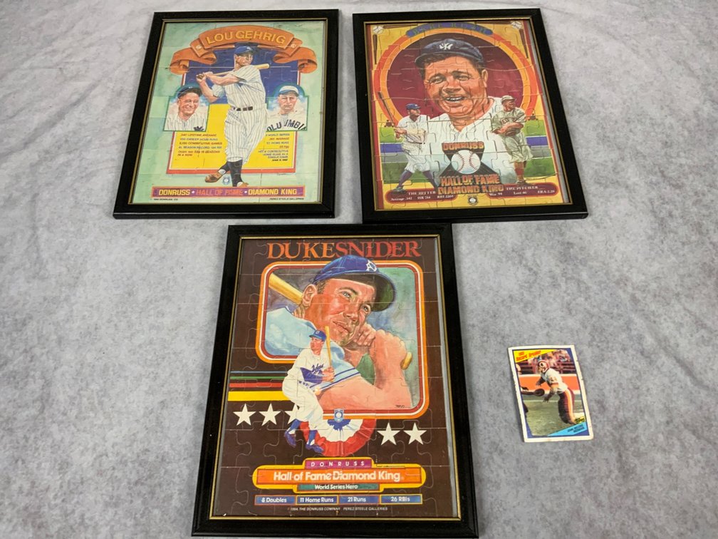 Donruss Framed Puzzles and Topps Football Card