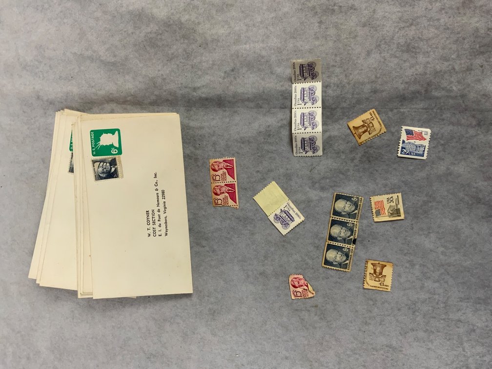 Stamps and 14 Unmailed Envelopes