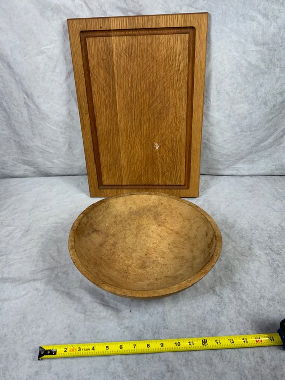 Wooden Bowl and Cutting Board Set
