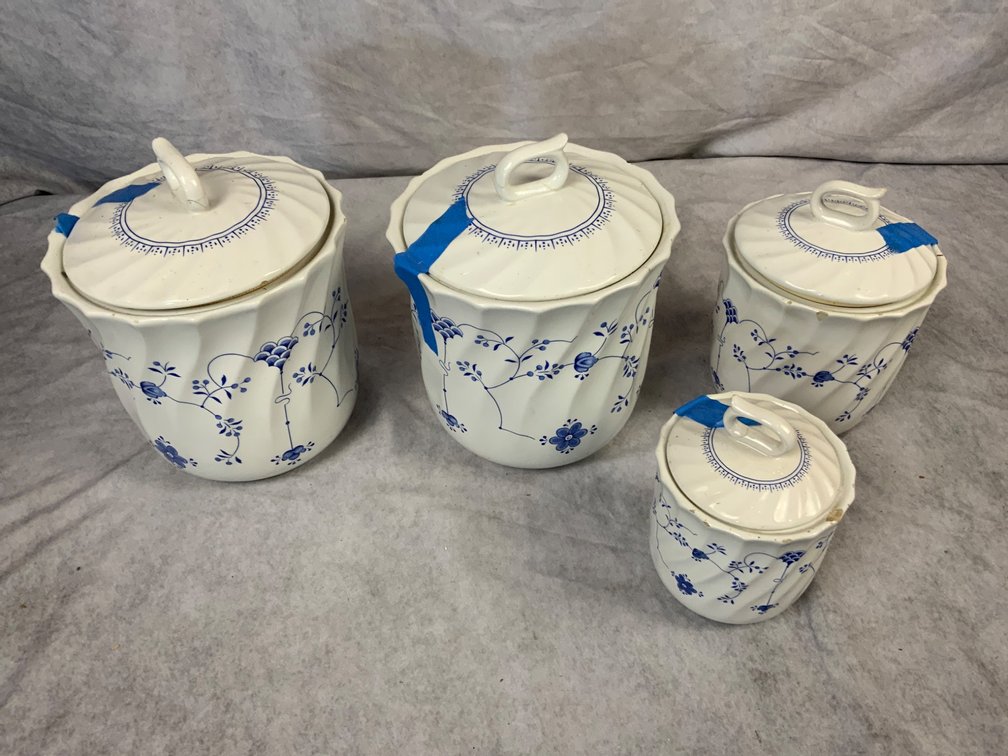 Four Portuguese Ceramic Canisters