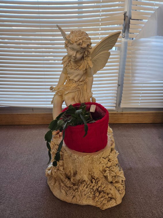 24-Inch Tall Fairy Planter with Thanksgiving Cactus