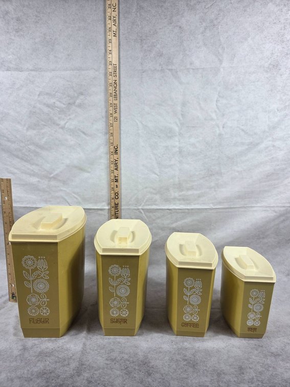 Vintage Lustro Ware Plastic Canister Set