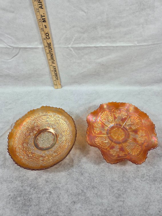 Iridescent Carnival Glass Bowls