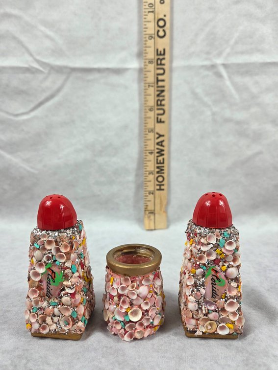 1960s Florida Souvenir Shakers and Holder