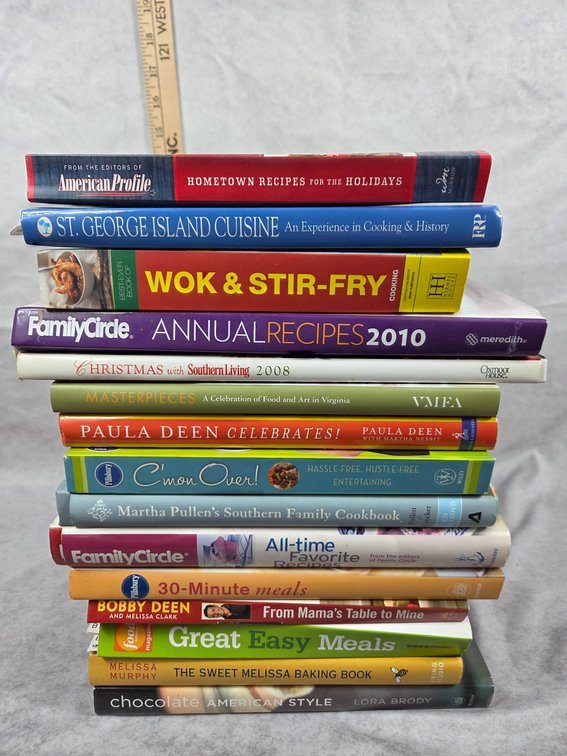 15 Assorted Cookbooks