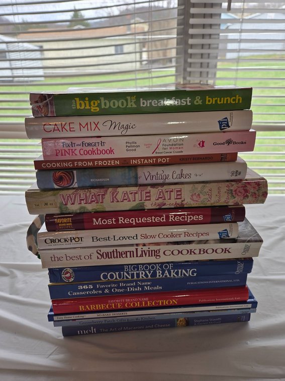 15 Assorted Cookbooks