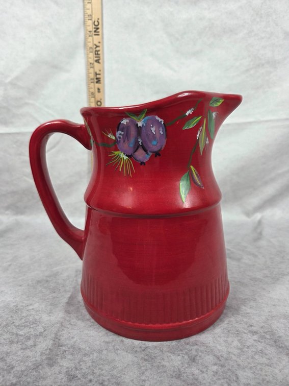 Red Ceramic Pitcher 