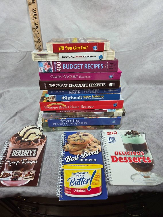 15 Assorted Cookbooks