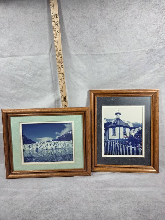 Two Wooden Framed Landscape Pictures, 13.5 x 16 Inches