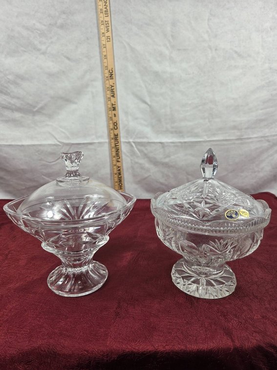 Crystal Covered Candy Dishes