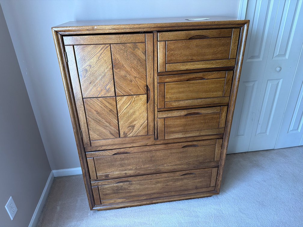 Mid-Century Style Wood Veneer Chest