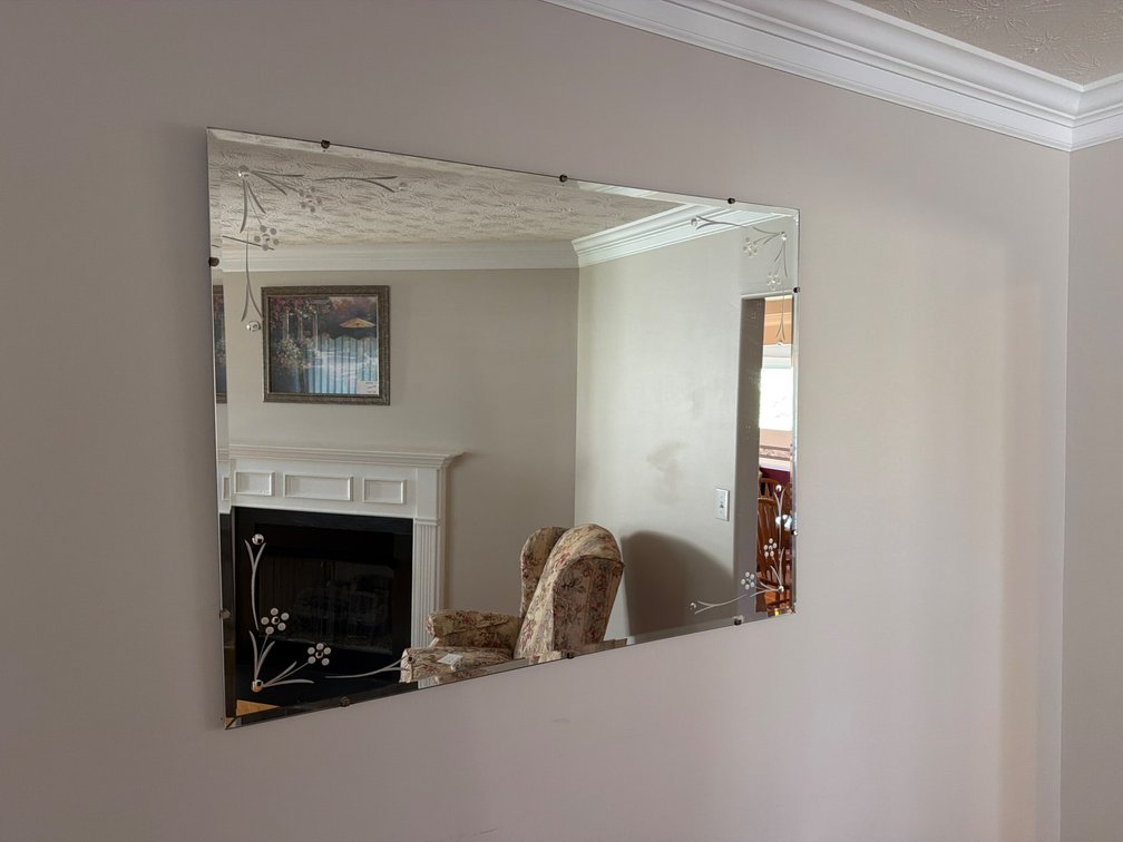 Rectangular Beveled Wall Mirror, 40”x30”