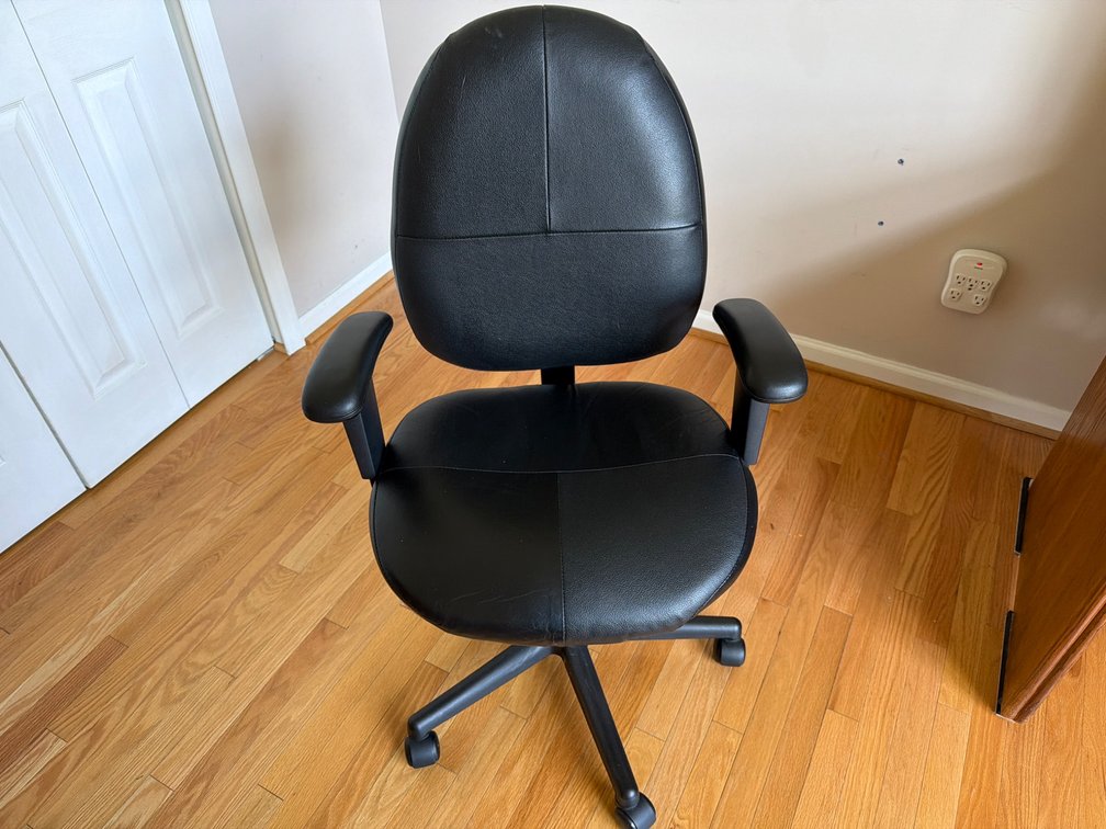 Black Office Chair with Adjustable Base