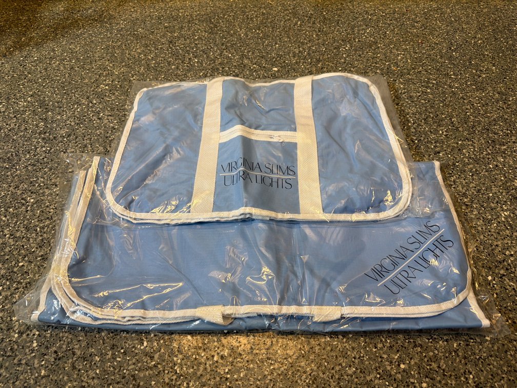 Virginia Slims Ultra Lights Garment Bag & Duffle Set