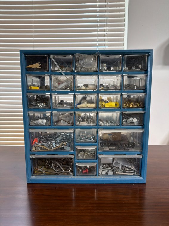 Plastic Storage Organizer with Hardware Assortment