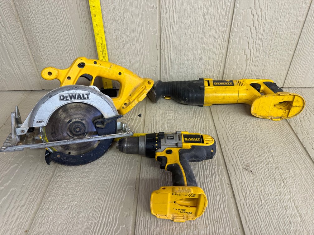 DeWalt 18v Cordless Power Tools Lot