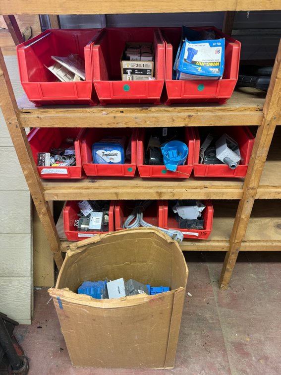 Electrical Supplies in Bins