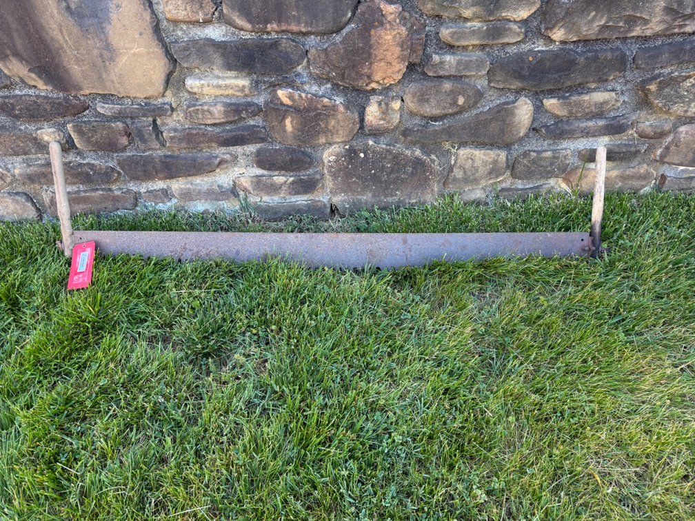 Two-Person Crosscut Saw with Wooden Handles