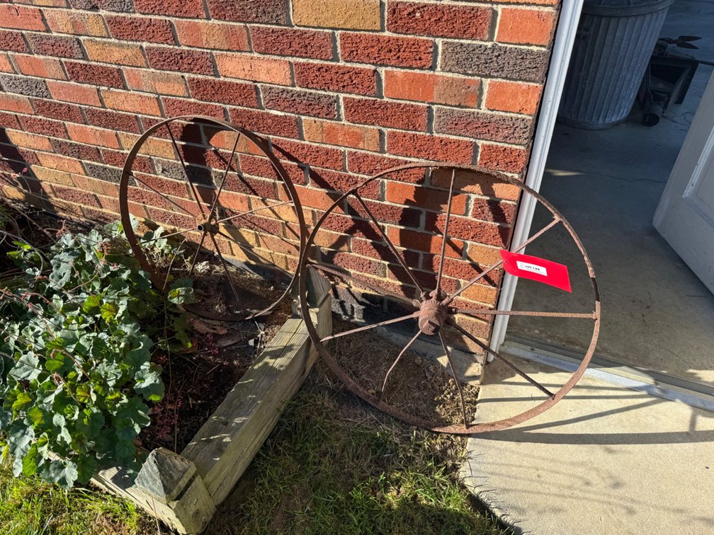 Vintage Metal Wagon Wheels