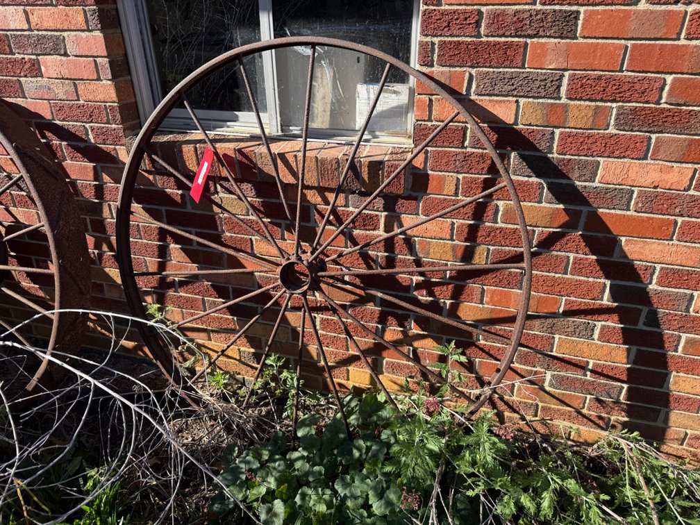 Large Cast Iron Wagon Wheel