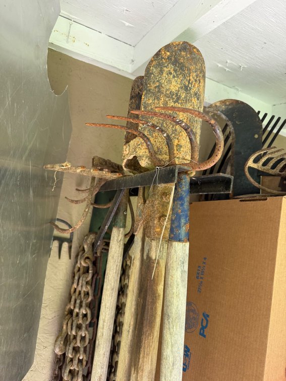 Rusted Metal Garden Tools