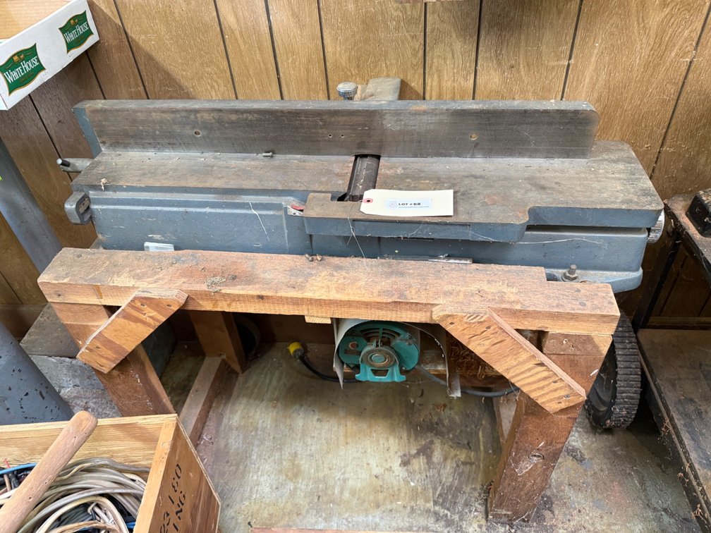 Woodworking Jointer on a Wooden Stand