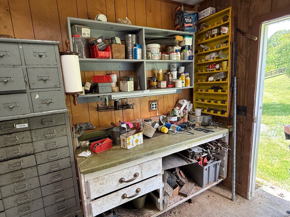 Workshop Bench with Tools and Accessories