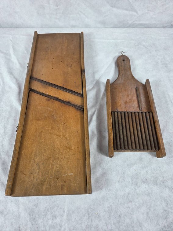 Two Vintage Wooden Mandolines