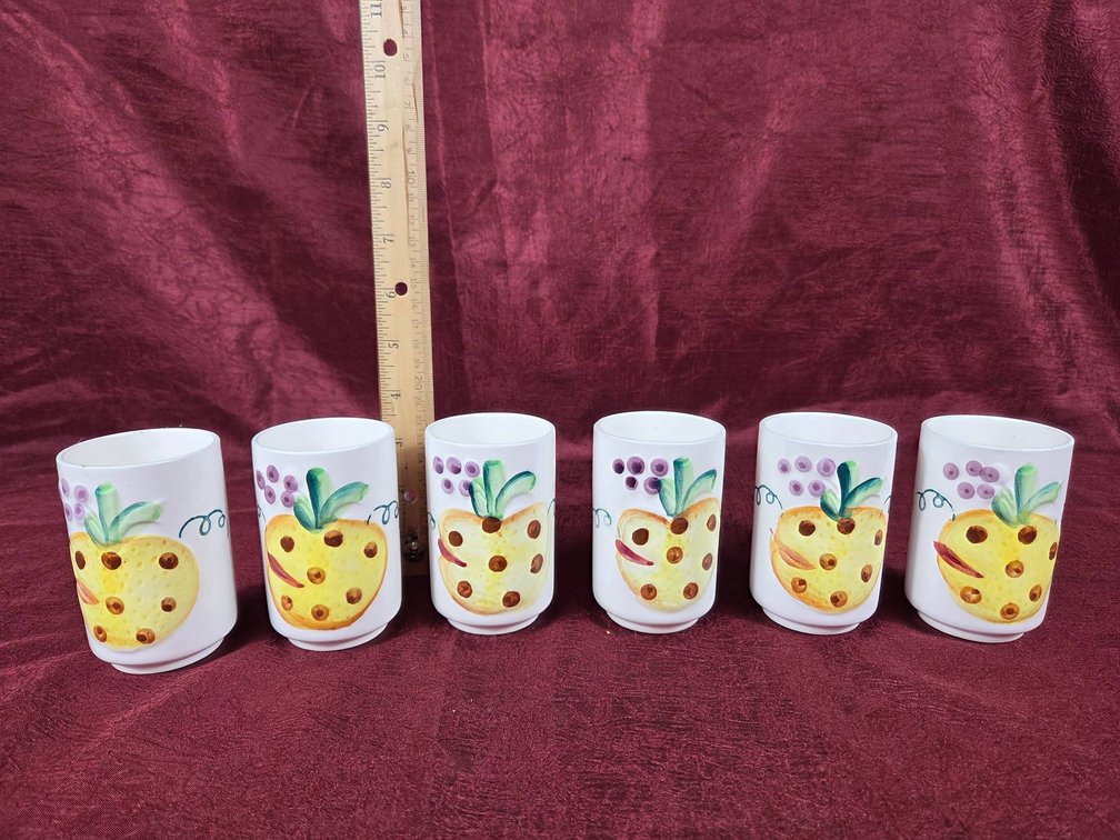 Six MCM Japanese Juice Glasses