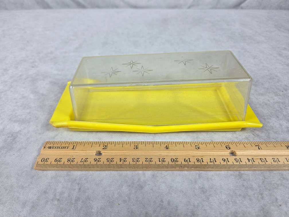 Made in USA Plastic Covered Butter Dish