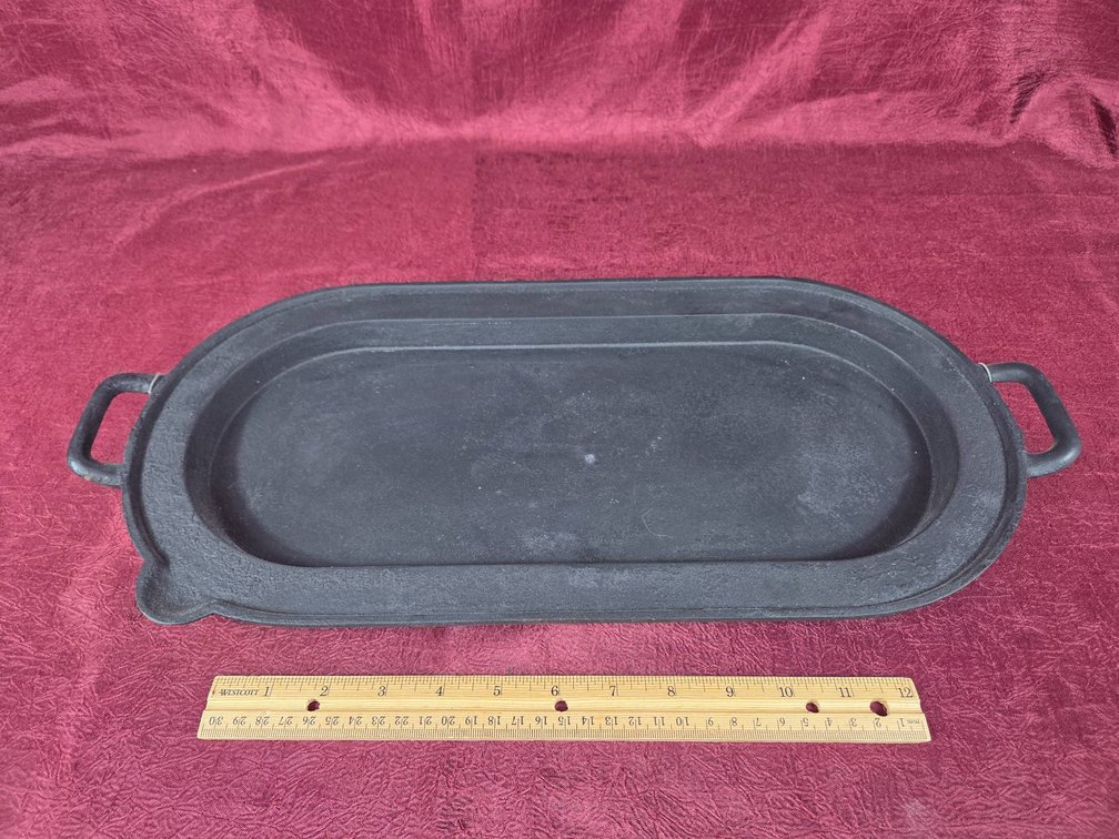 Oval Cast Iron Tray with Side Handles