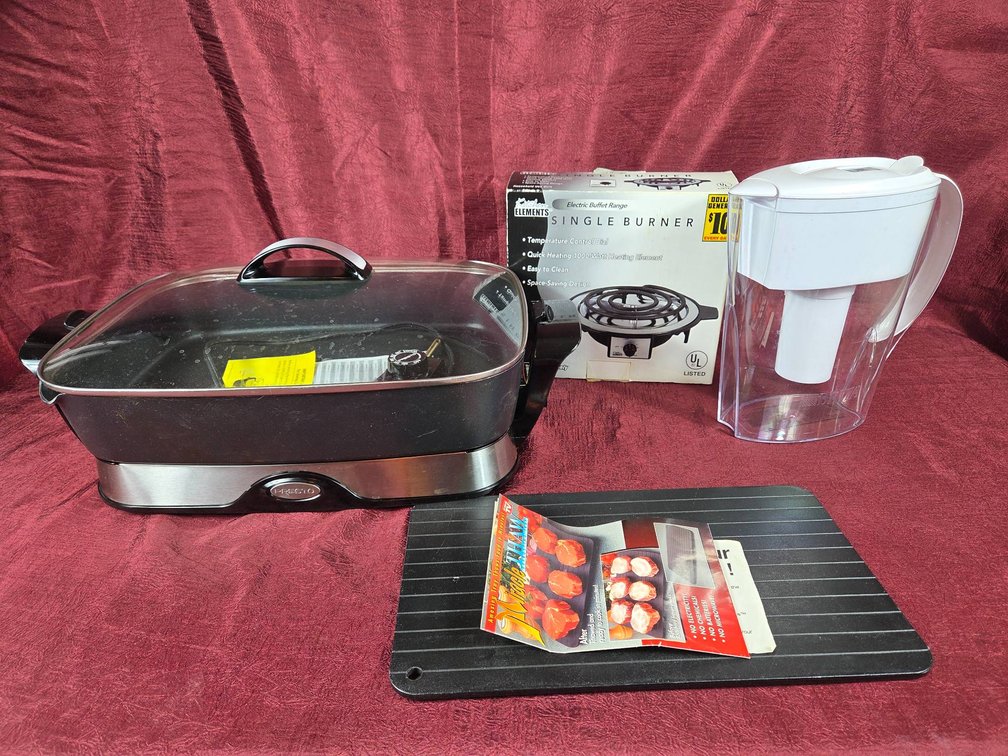 Electric Skillet, Burner, Brita Filter Set