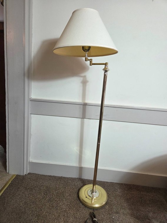 Two-Tone Adjustable Floor Lamp with Shade