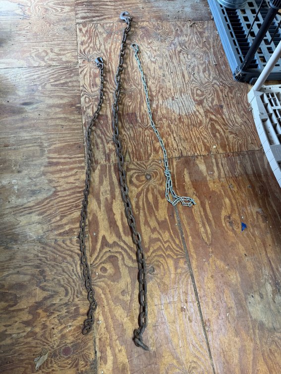 Three Metal Chains of Varying Lengths