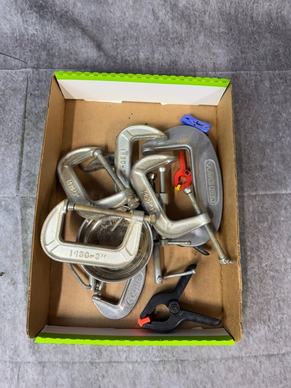 3-Inch C-Clamps, Spring Clamps & Parts Tray