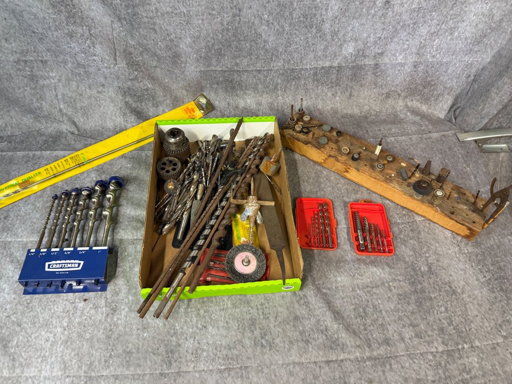 Craftsman and Irwin Drill Bits with Assorted Accessories