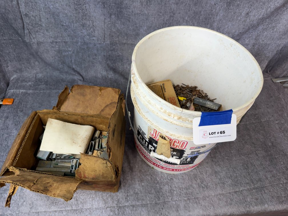 Jasco 5-Gallon Bucket with Mixed Nails and Staples