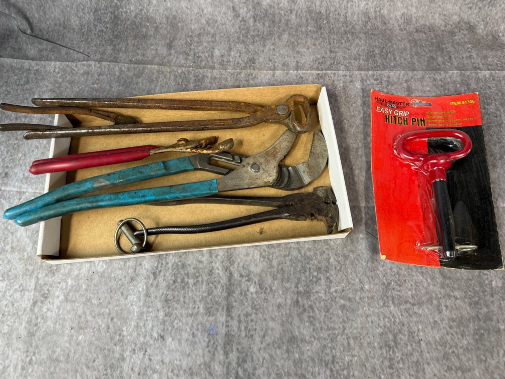 Assorted Hand Tools & Haul-Master Hitch Pin