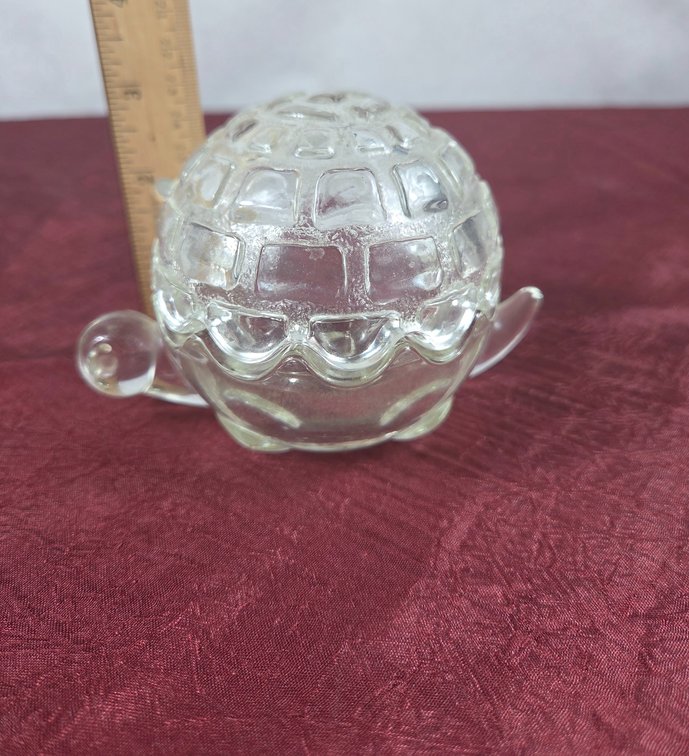 Anchor Hocking Glass Turtle & Small Dish