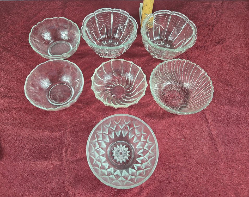 Mixed Glassware and Ceramic Bowls