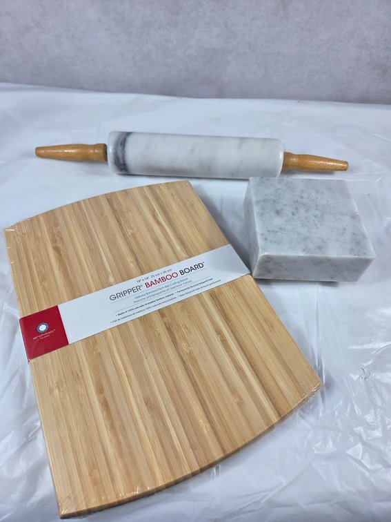 Architec Bamboo Board and Marble Pastry Set