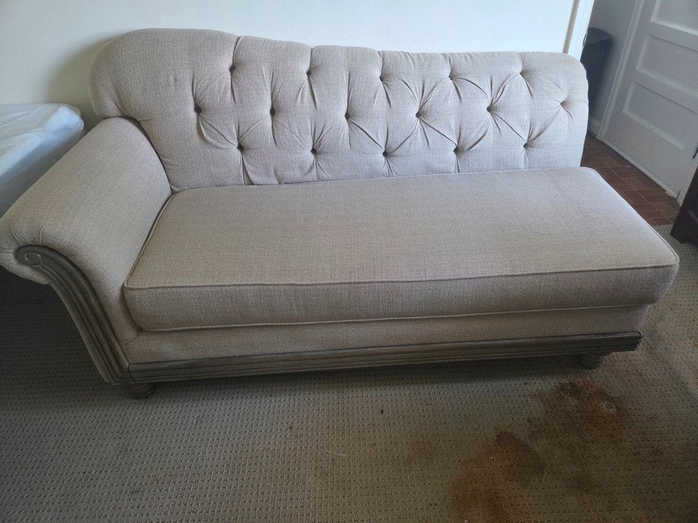 Vintage-Style Button-Tufted Upholstered Sofa