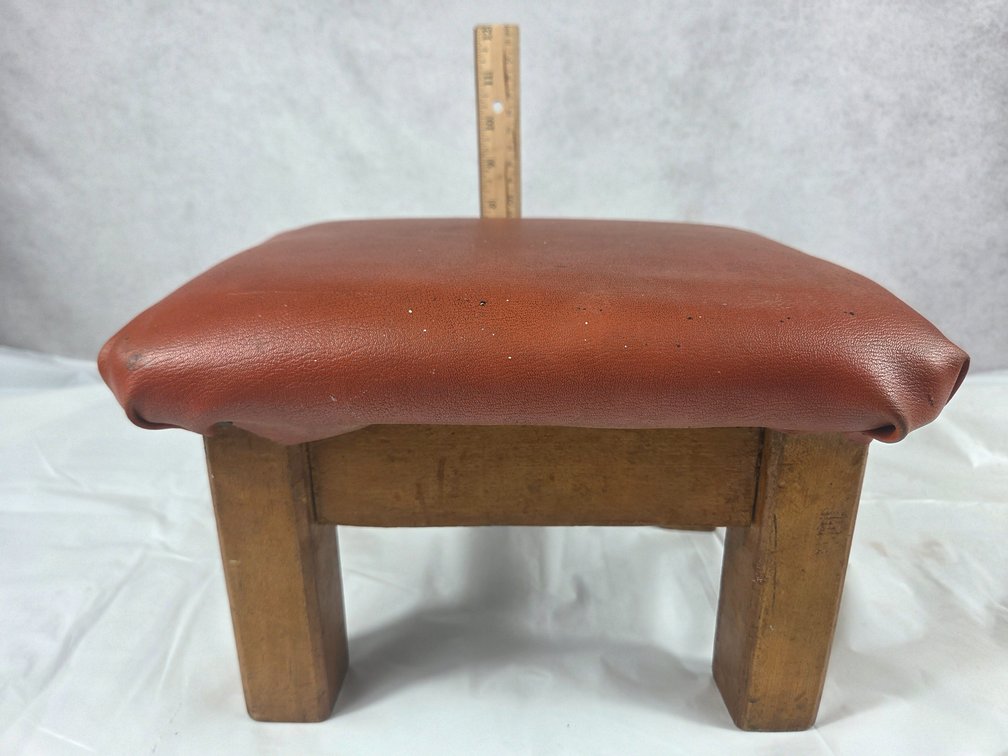 Upholstered Wooden Footstool