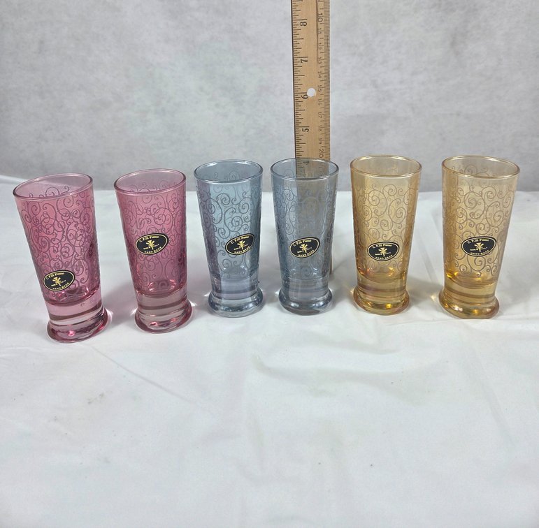 C. F.lli Fumo Italian Filigree Shot Glasses