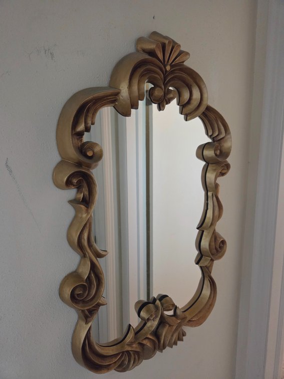 Vintage French Decorative Gilt Wall Mirror