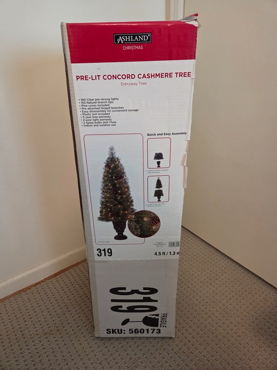 Ashland 4.5' Pre-Lit Concord Cashmere Christmas Tree