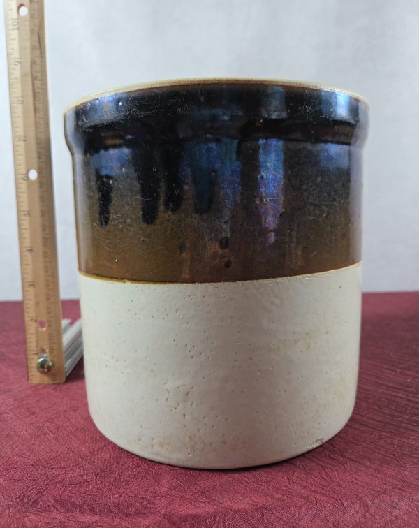 Two-Tone Stoneware Crock