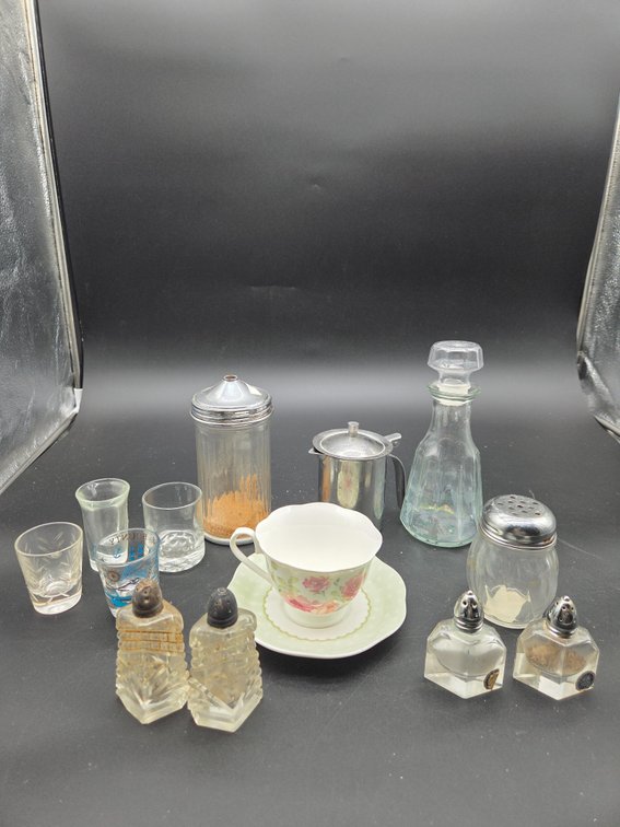 Glass Tableware, Shakers, Shot Glasses, and More