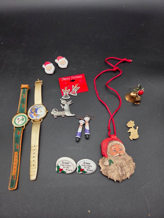 Holiday Wristwatches, Brooches, and Earrings